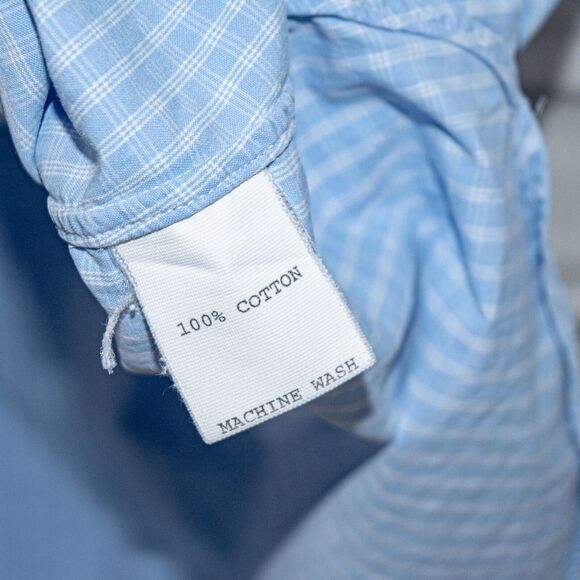 Brooks Brothers Black Fleece by Thom Browne Button Down Shirt Blue check fits M - Picture 6 of 6